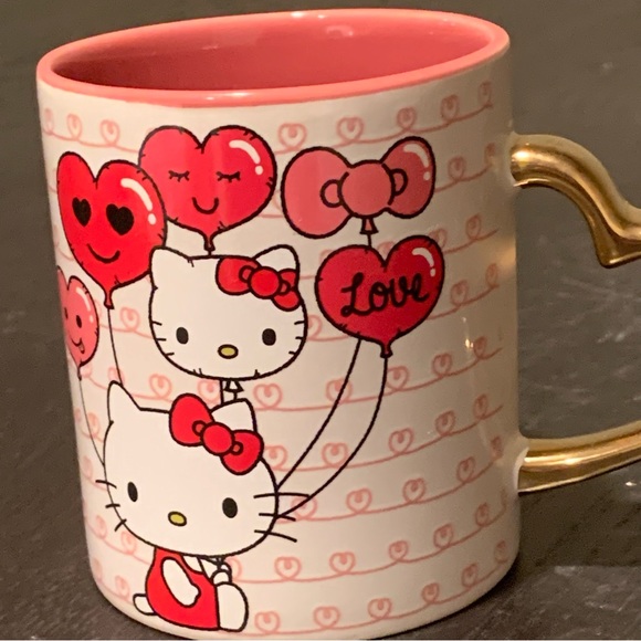 Hello Kitty Valentine’s Day Mug with Heart Shaped Handle - Picture 4 of 11